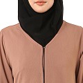 Front open abaya in premium CEY fabric- Beige
